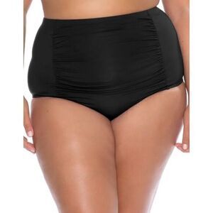 BECCA ETC Black‎ Color Code High Waisted Plus Size Swim Bottoms Size 2X